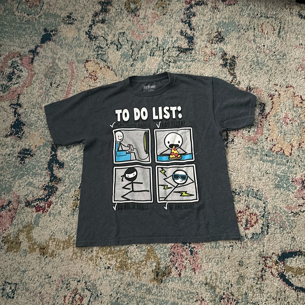 Urban pipeline, graphic tee size, large, gray, black, and multicolored